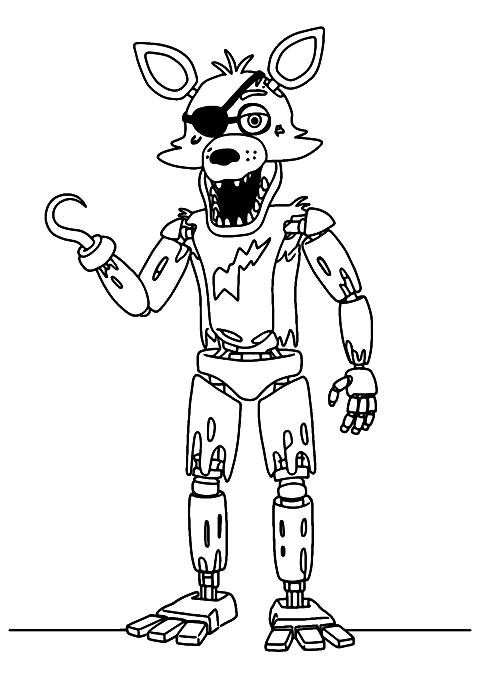 fnaf foxy Coloring Page