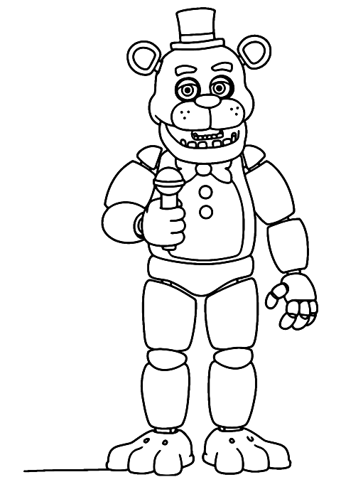 fnaf 프레디 Coloring Page