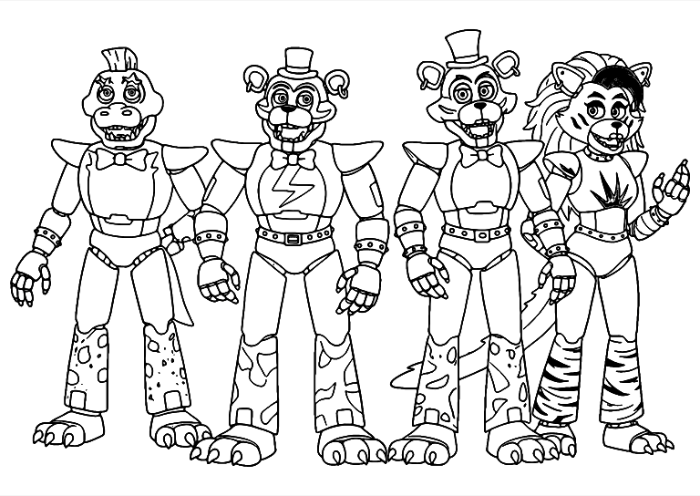 Fnaf Security Breach Coloring Page