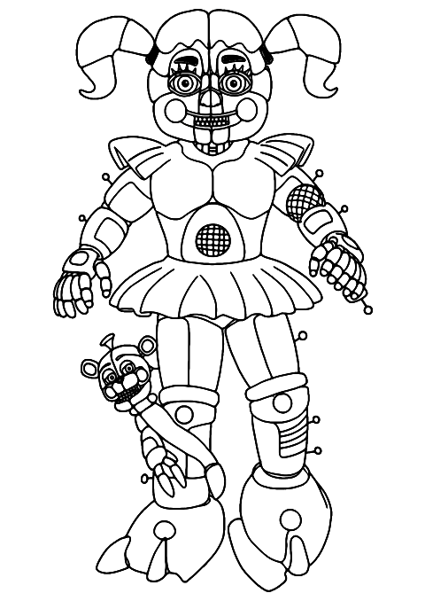 fnaf sister location Coloring Page