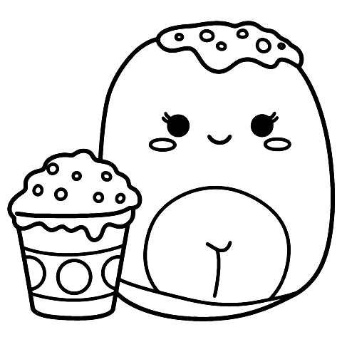 squishmallow cibo Coloring Page