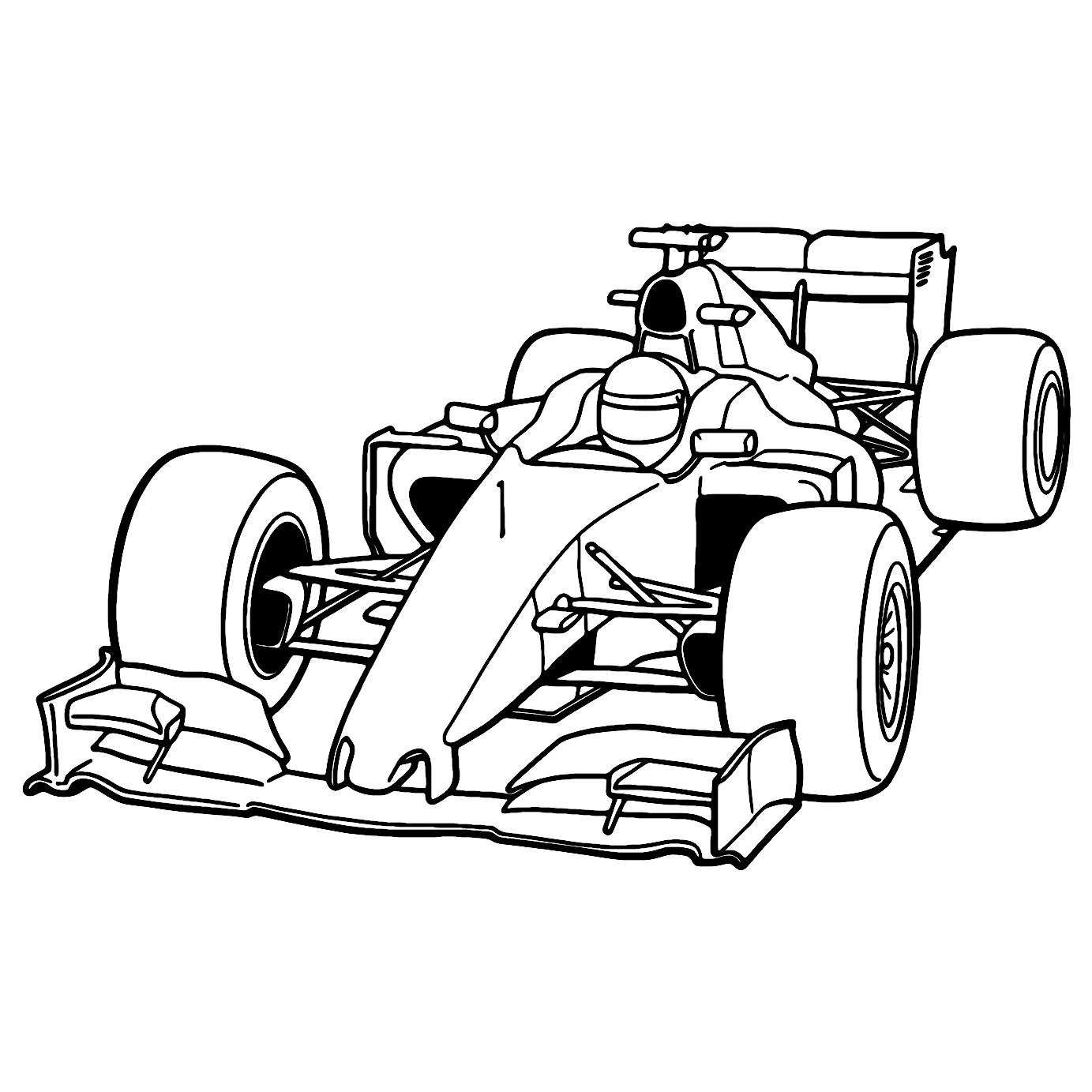 Coloriage Voiture Formule 1