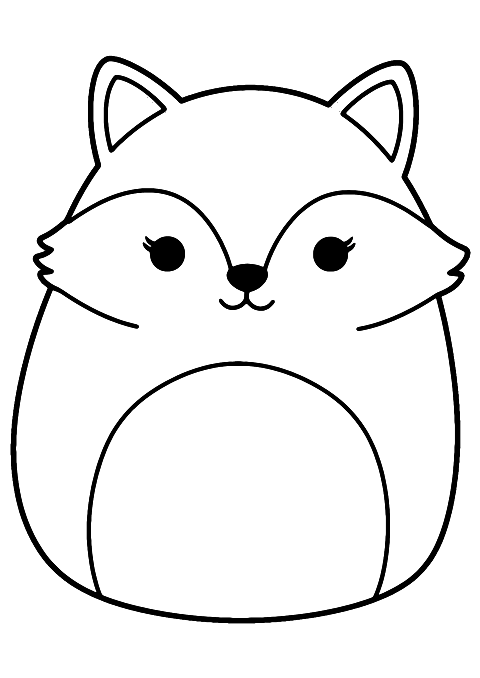 räv Squishmallow Coloring Page