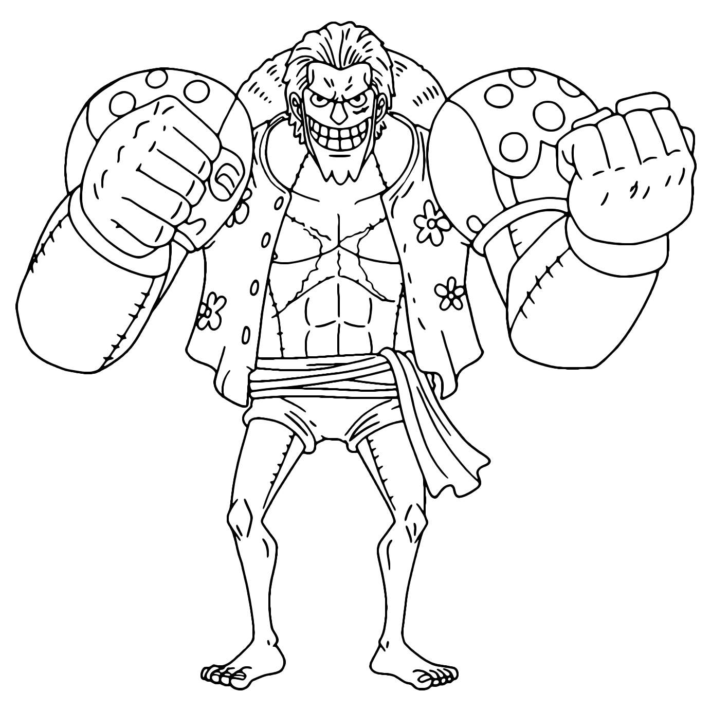 Franky One Piece Coloring Page