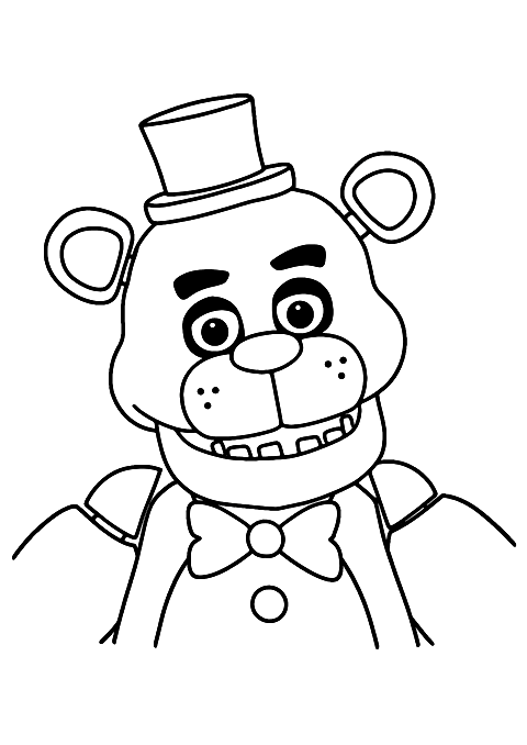 fredbear fnaf Coloring Page