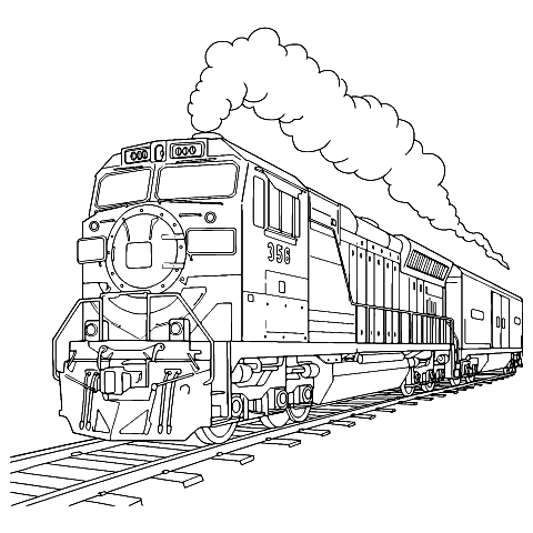 freight train Coloring Page