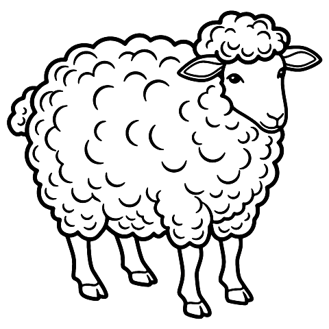 flauschiges schaf Coloring Page