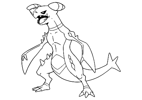 pokemon garchomp Coloring Page