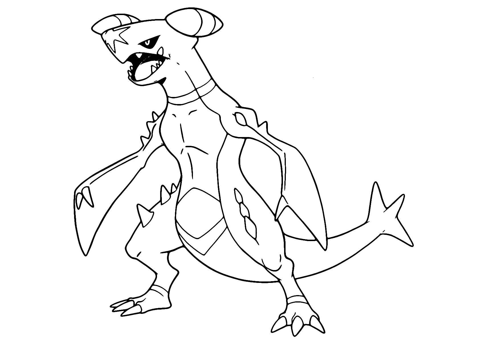 Garchomp Pokemon Ausmalbild