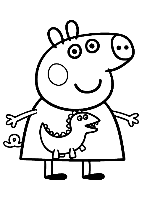 possu george peppa Coloring Page