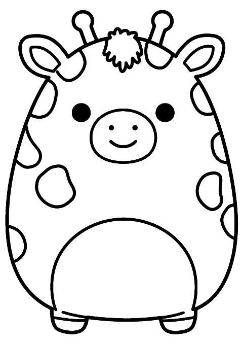 giraffe Squishmallow Coloring Page