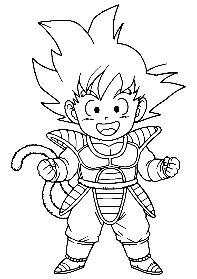 Dibujo De Goku Bebe Para Colorear