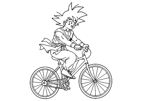 goku on a bike