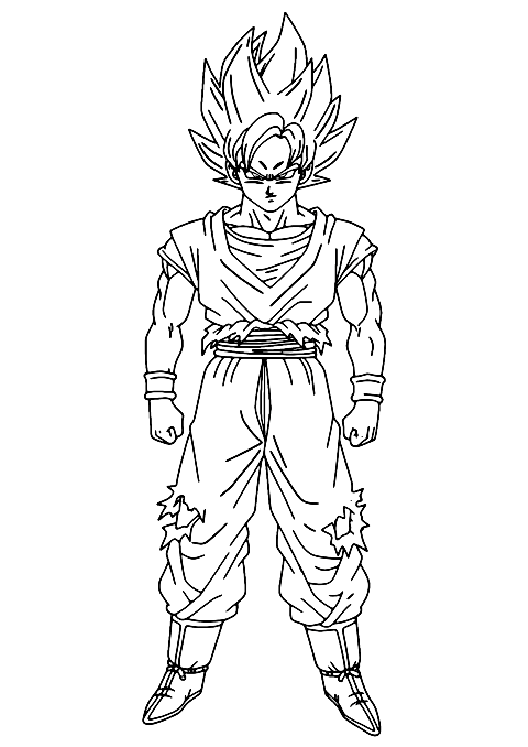 goku ssj Coloring Page