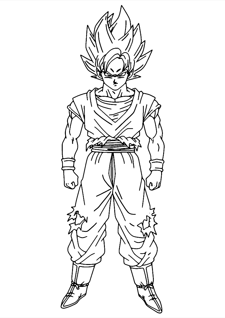 Coloriage Goku Ssj