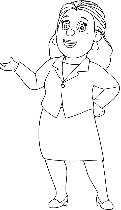 paw patrol Mayor Goodway Coloring Page