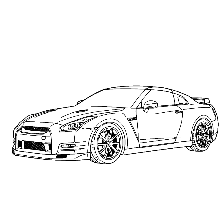 GTR 車 の塗り絵