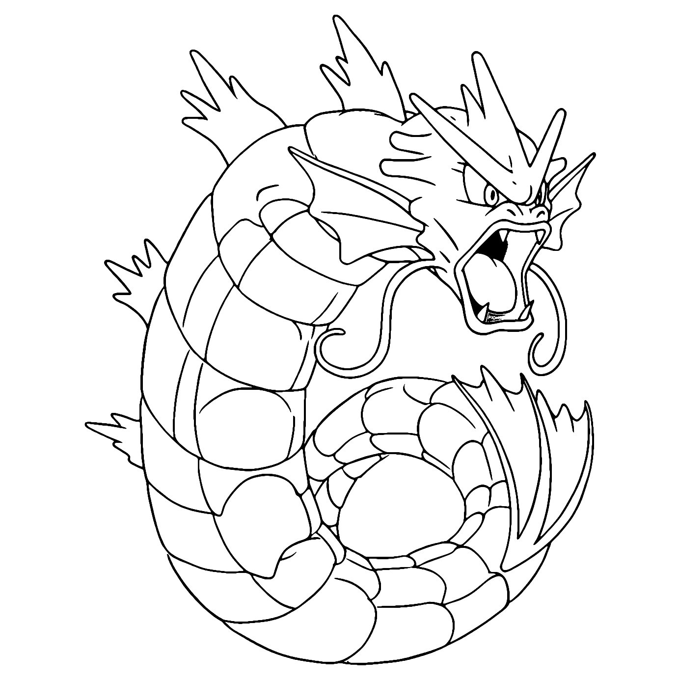 Gyarados Pokemon Coloring Page