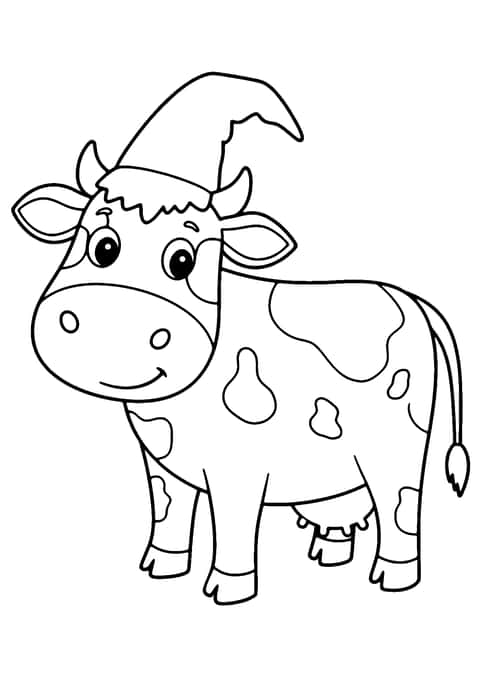 halloween koe Coloring Page