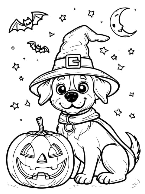 cadılar bayramı köpeği Coloring Page