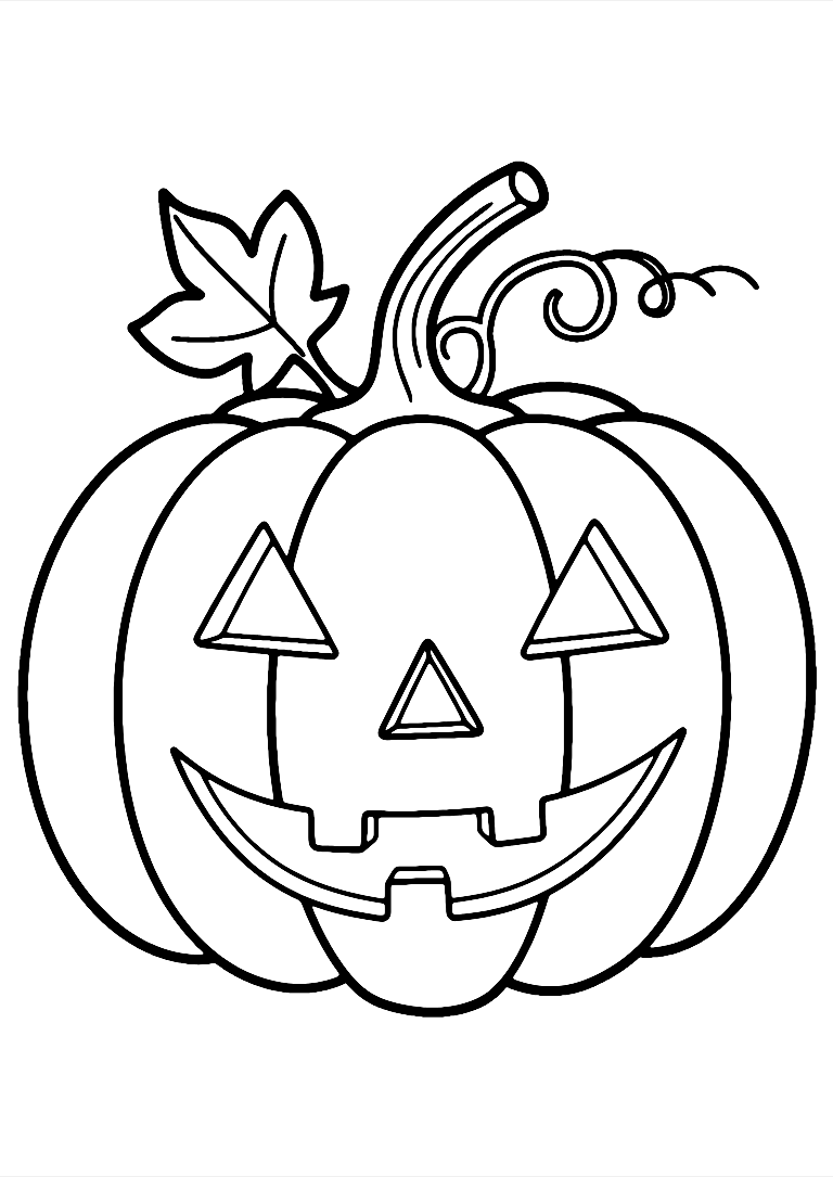 Desenho De Abobora Halloween Para Colorir