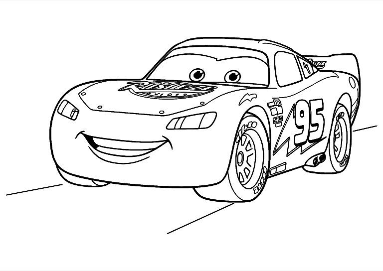 Disegno Da Colorare Di Allegro Saetta Mcqueen