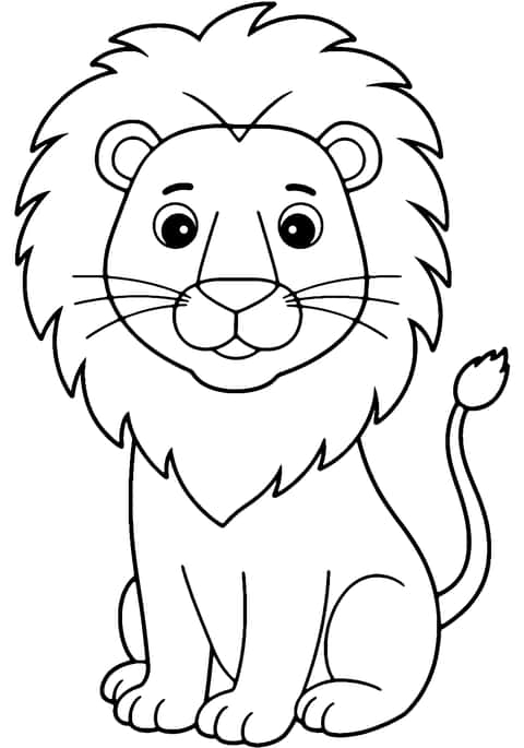 wesoły lew Coloring Page