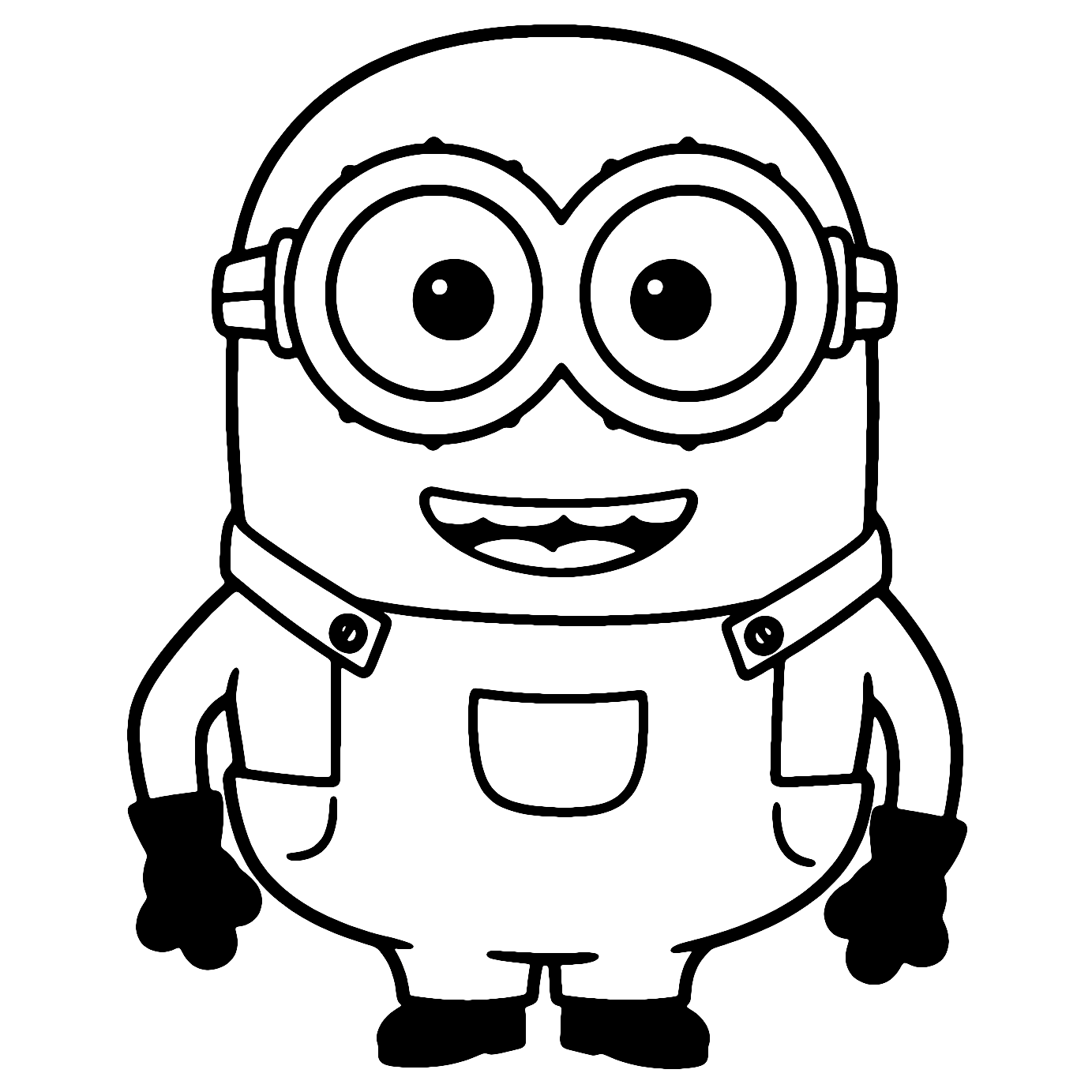 Happy Minion Coloring Page