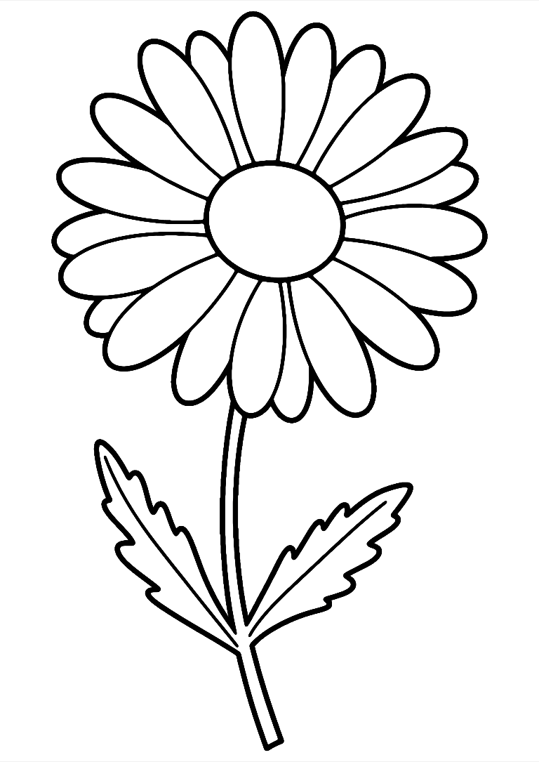 Desenho De Flor Simples Para Colorir