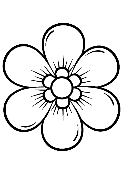 floare inima Coloring Page