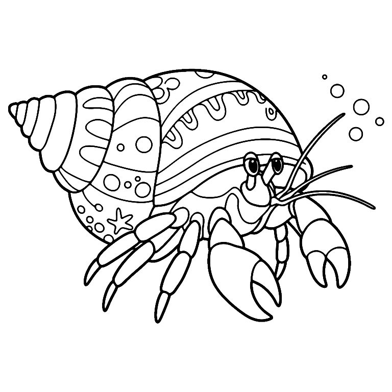 Hermit Crab House Coloring Page