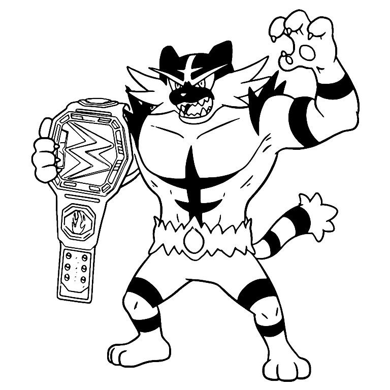 Incineroar Pokemon Målarbilder