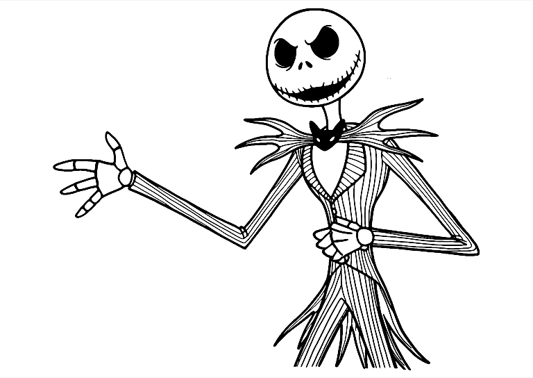 Jack The Pumpkin King Coloring Page