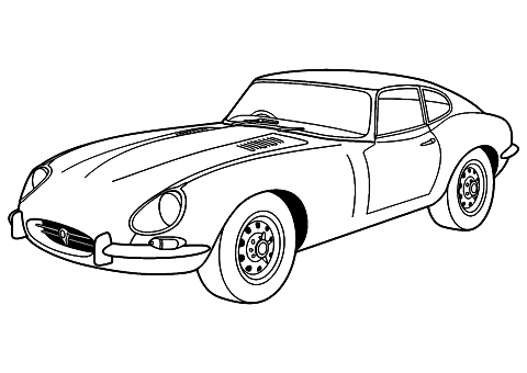 jaguar auto Coloring Page