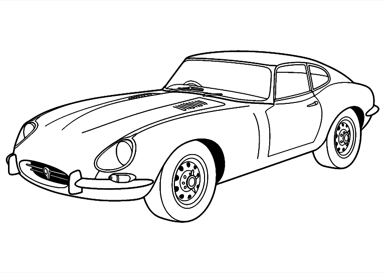 ジャガー車 の塗り絵