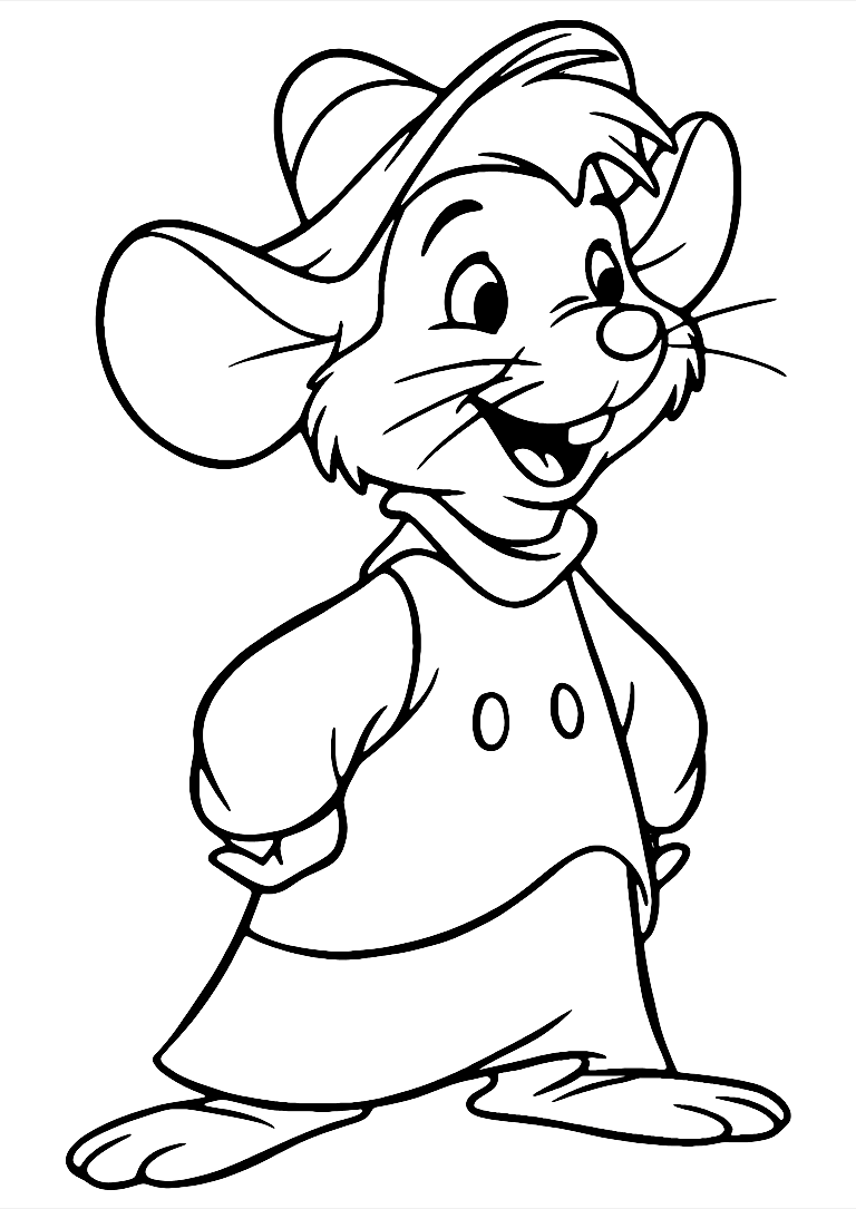 Jaq The Mouse Coloring Page