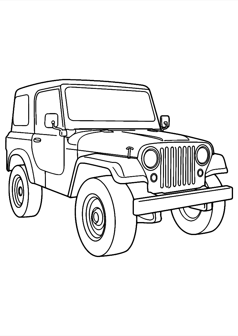 Jeep Car Coloring Page