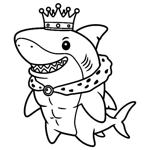 king shark Coloring Page