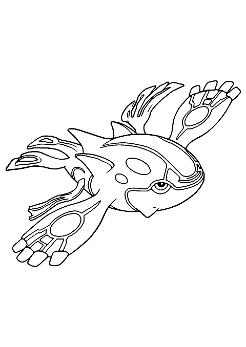 pokemon kyogre Coloring Page