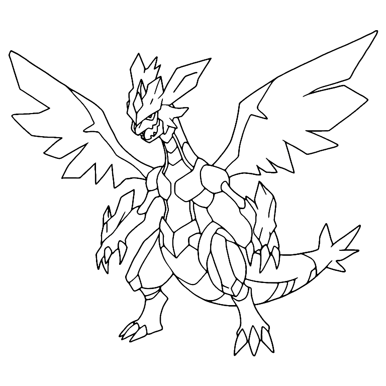 Coloriage Kyurem Pokemon