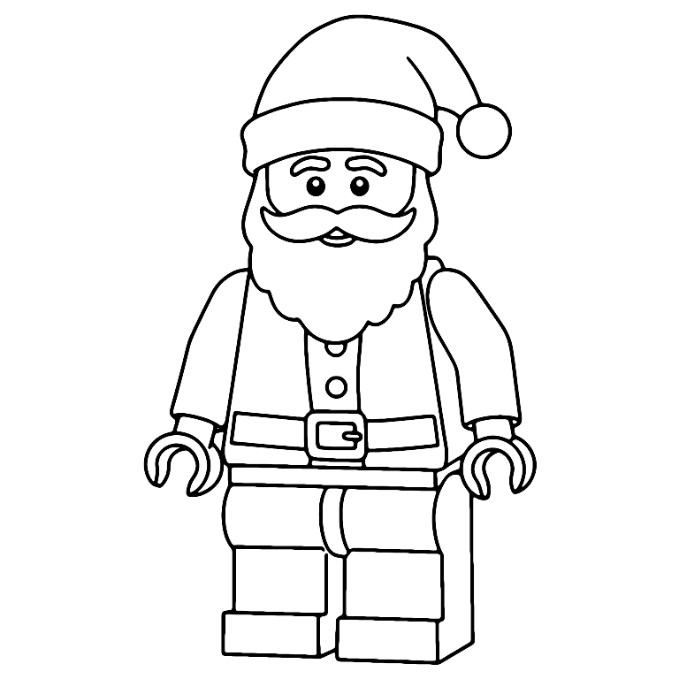 Lego Weihnachtsmann Ausmalbild