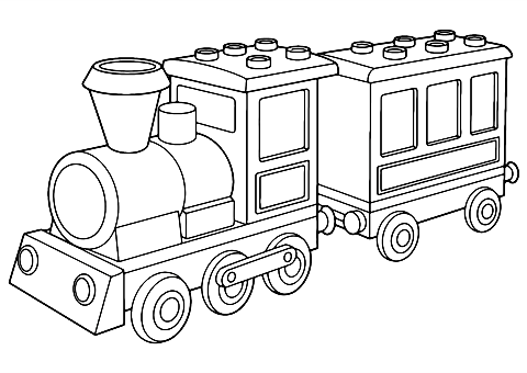 lego vlak Coloring Page