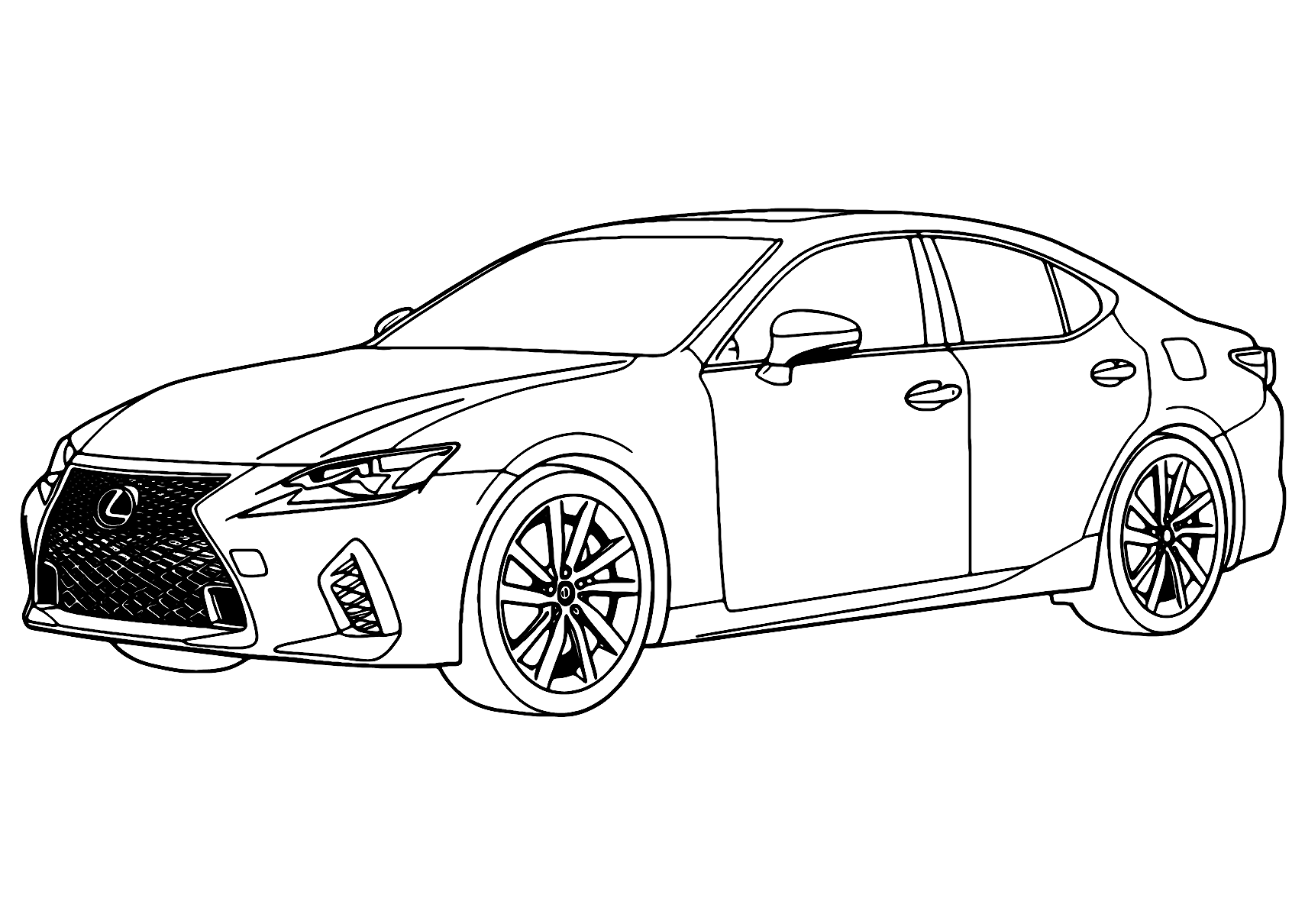 Lexus Car Coloring Page