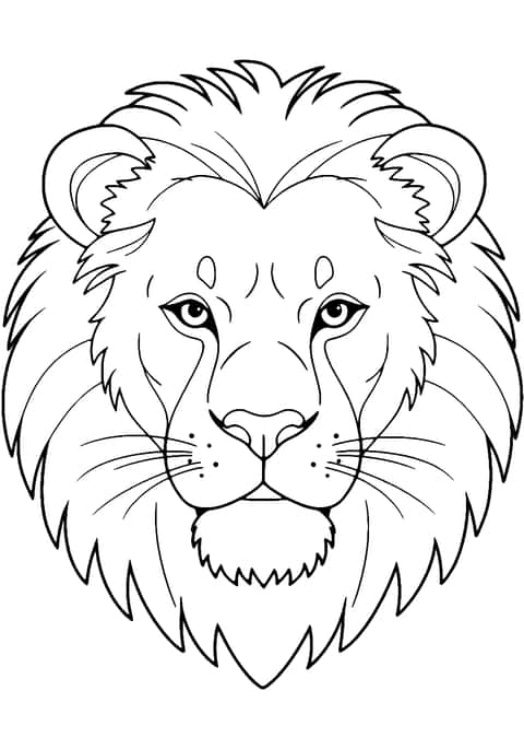 løveansigt Coloring Page