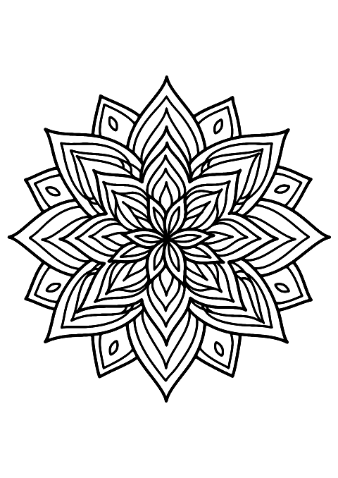 lotus blomst mandala Coloring Page