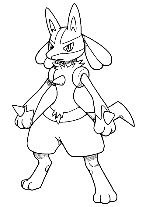 pokemon lucario Coloring Page