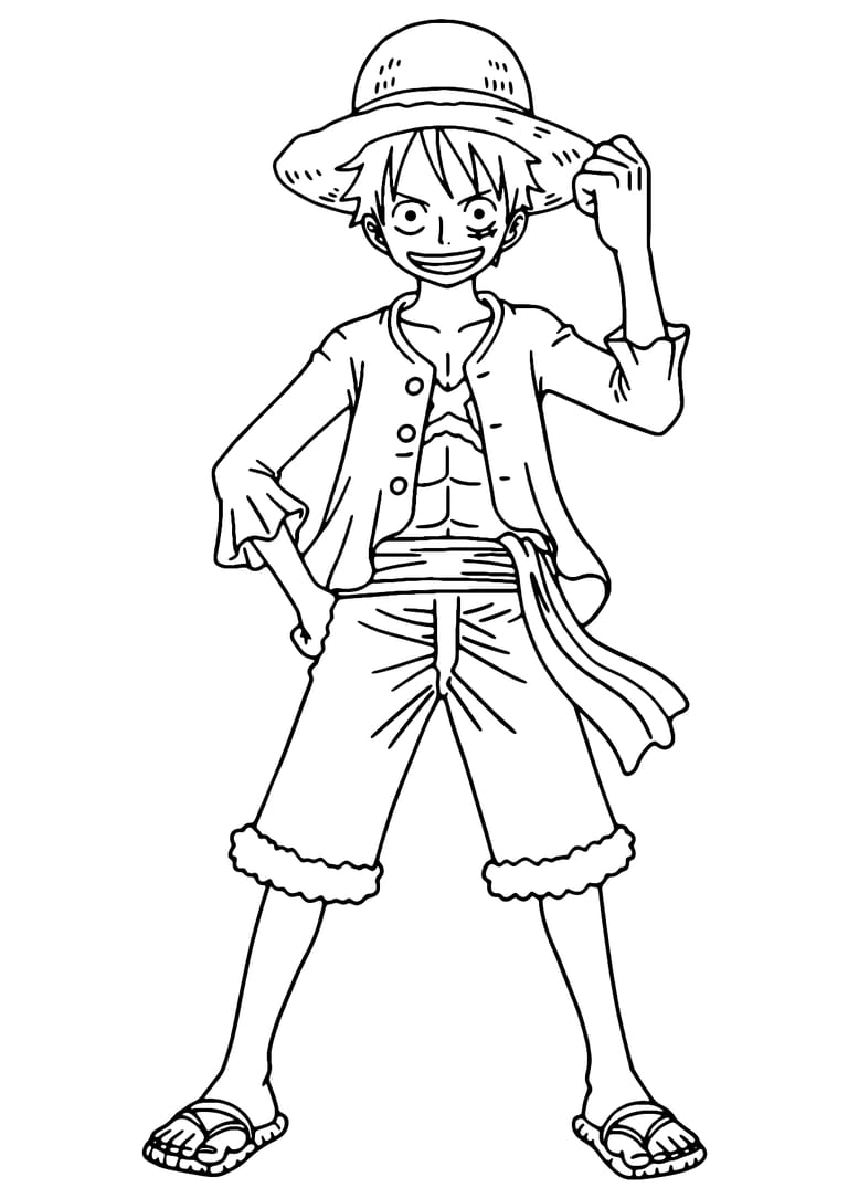 Luffy One Piece Farvelægningsside