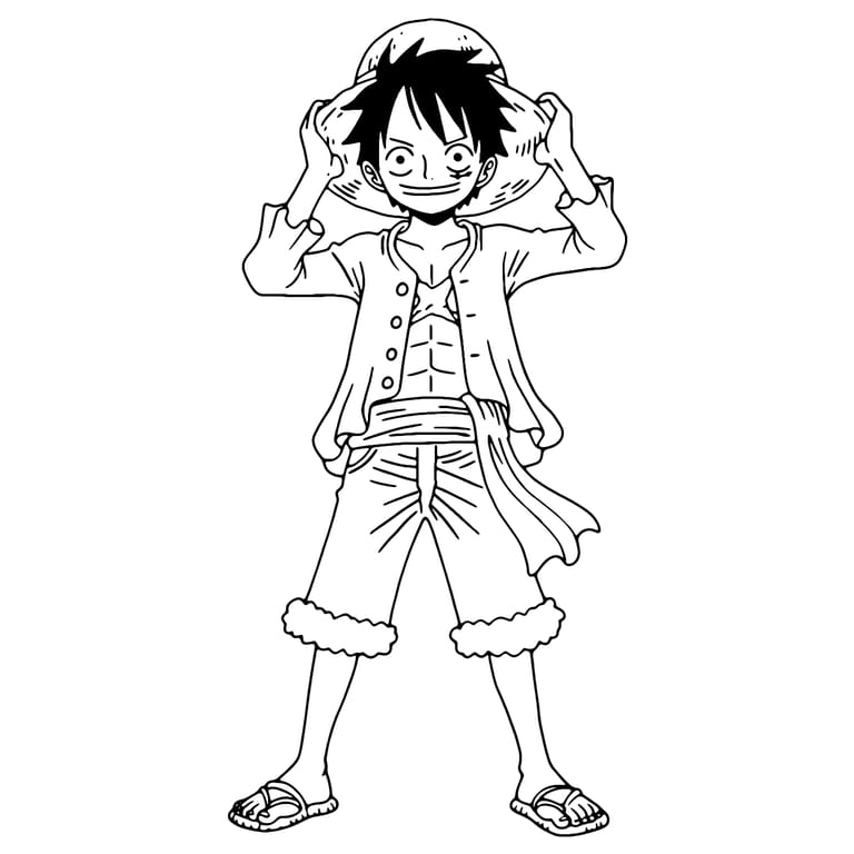 Desenho De Luffy One Piece Para Colorir