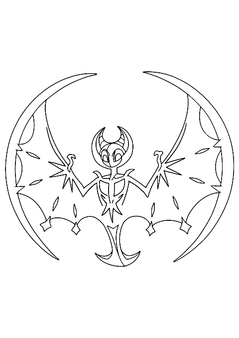 pokemon lunala Coloring Page