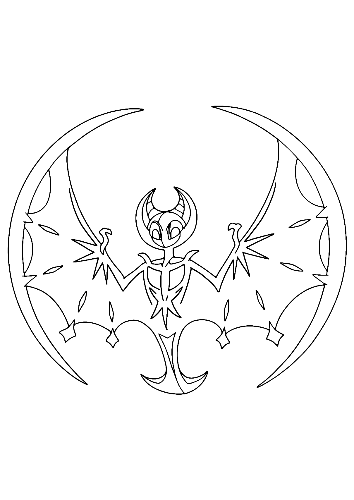 Lunala Pokemon Ausmalbild